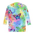 thumbnail image 5 of Women's Plus Size Cardigan Casual 3/4Sleeve Fashion Comfortable Pockets Printing Cardigan Top Blouse Beach Up to 65% off, 5 of 5