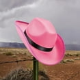 thumbnail image 6 of Cowgirl Hats Comfortable Western Cowboy Hat for Bridal Shower Girls Festival Pink, 6 of 8