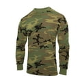 thumbnail image 2 of Rothco Long Sleeve Vintage T-Shirt - Woodland Camo,S, 2 of 4