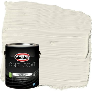 Glidden One Coat Interior Paint and Primer, Oatmeal / Gray, Gallon, Semi-Gloss