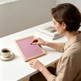 thumbnail image 6 of huayou Wooden Frame Pink Felt Letter Board, Square Message Display Board for Home Cafe Shop Wall Decor Decoration, 6 of 6