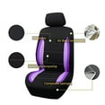 thumbnail image 3 of Flying Banner Black & Purple, Polyester, Airbag Compatible, Front Rear Seat Covers, 9 Pieces, 3 of 5