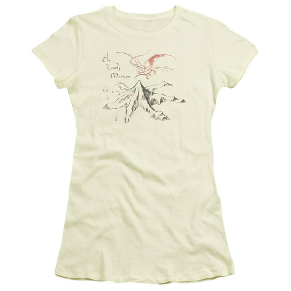 The Hobbit - Lonely Mountain - Juniors Teen Girls Cap Sleeve Shirt - Medium