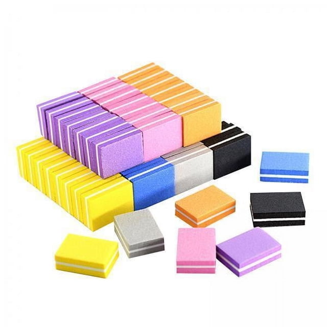 4xSet De 100 Bloques De Pulido De Uñas, Lijado De Uñas Para Herramienta De Manicura Y Pedicura