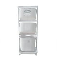 thumbnail image 6 of Miumaeov Rolling Laundry Basket Cart Dirty Clothes Storage Shelves 3-Tier, 6 of 10