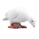 thumbnail image 1 of Adorno de palomas blancas artificiales, resina de alta simulación, adornos de pájaros de plumas blancas para decoración del hogar y jardín, paloma blanca con la cabeza hacia abajo para comida, 1 of 5