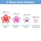 thumbnail image 2 of Uxcell 505 Pcs Gems Stickers for Crafts, 5 Sheet Self-Adhesive Gems Bling Flower Rhinestone Stickers, Multicolor, 2 of 5
