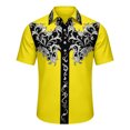 thumbnail image 5 of xfsWaSs Western Cowboy Shirts For Men Retro Printed Short Sleeve Shirt Comfortable Fit Casual Button Down Shirts Festival Party Formal Everyday Wear, 5 of 5