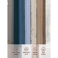 thumbnail image 6 of Blue Brown Sheer Curtains 96 Inch Length 2 Panels Set, Farmhouse Wood Grain Vintage Vertical Striped Voile Window Treatment Semi Sheer Long Curtains Drapes for Bedroom/Living Room/Kitchen 52"x96"x2, 6 of 7