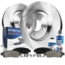 Detroit Axle - Front Brake Kit for Chrysler Voyager Town & Country Pacifica Dodge Grand Caravan Journey Ram C/V Brake Rotors Ceramic Brake Pads Replacement : 12.99" inch Rotor