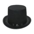 thumbnail image 4 of de fieltro negro Sombreros de fiesta Accesorio de disfraz de Halloween Sombrero Fedora clásico para L Jinwen Sombrero de copa de fieltro, 4 of 8