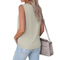 thumbnail image 3 of WULMLEO Women's Sleeveless Round Neck Tank Top Soft Lightweight Casual Cami Top for Summer Layering Beach Vacation Light Gray M, 3 of 3