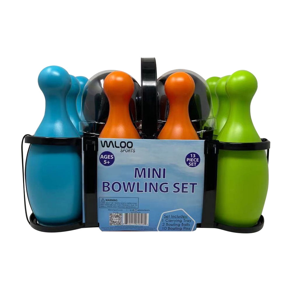 Waloo Sports Mini Bowling Set - 13 Piece Set Great for Kids ages 5