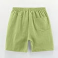 thumbnail image 4 of MKOSPLRT 2 Pack Summer Shorts for Girl High Elastic Waist Workout Shorts Solid Baggy Linen Shorts Casual Wide Leg Shorts with Pocket, 4 of 9