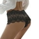thumbnail image 1 of Gibobby Paquete de Tanga para dama Sexy Soluble en agua Encaje Sin costuras Medio paquete Cadera Media cintura Cintura Calzoncillos de algodón Calzoncillos Calzoncillos(Negro,XL), 1 of 5