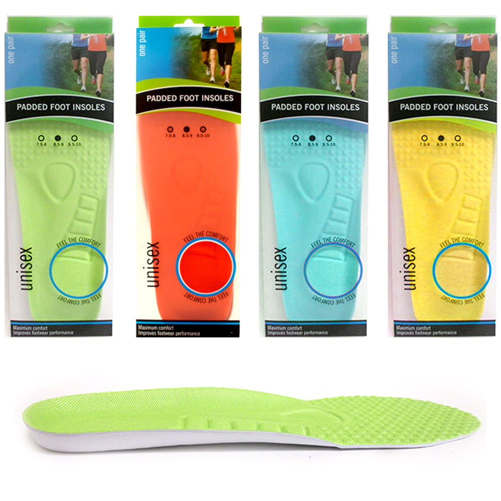 4 PAIRS OF UNISEX LUXE COMFORT INSOLES FOR SHOES UK SIZES 4 5 9 7 8 6 
