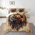 thumbnail image 2 of Bear Comforter Set Dream Catcher Quilt Bed Set,Boho Feather Bedding Sets s,Woodland Animals Duvet Insert Exotic Bohemian Decor, 2 of 7