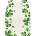 thumbnail image 3 of St. Patrick's Day Table Runner, 72-Inch Linen Four Leaf Clover Decorative Tablecloth for Party, Irish Festival, Wedding, Home, Dining Table Decor, Wipeable, Holiday Celebration Decoration, 3 of 5