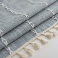 thumbnail image 2 of Cotton Linen Rectangle Tablecloth Table Cloth Heavy Weight Cotton Linen Dust-Proof Table Cover for Party Table Cover Kitchen Dinning(Light Gray,110*110cm), 2 of 6
