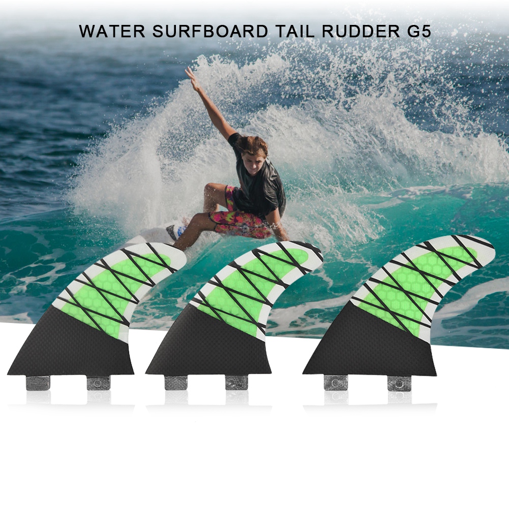 Greensen Surf Thruster,FRP + Carbon Fiber Surfing Fins FCS Single Head