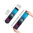 thumbnail image 4 of Fuzoiu Neon Cyberpunk Blue Bear Print Adult Socks, Crew Moisture-wicking Socks, Unisex Cushion Crew Socks,Casual Sports Ankle Socks, 4 of 7
