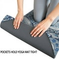 thumbnail image 3 of Blue Pioneer Flower and Paisley Pattern (3) Hot Yoga Mat Towel Non Slip for Hot Yoga - Quick-Drying Yoga Mat Cover with 4 Corner Pockets with Travel Bag - Hot Yoga Towel Non Slip 70"x26", 3 of 6