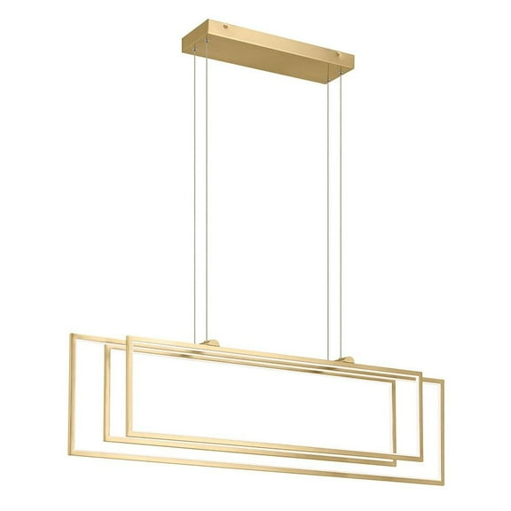 Elan Lighting - Jestin - 130W 3 LED Linear Chandelier In Minimalist Style-12.75