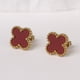 thumbnail image 5 of Elegant Four-Leaf Clover Stud Earrings - Stainless Steel with 14K Gold Plating - Perfect Gift for Women, 5 of 5