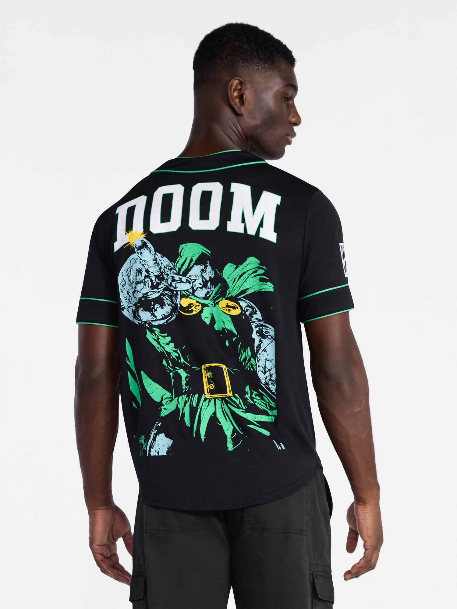 Marvel Comics Men's and Big Men's Doctor Doom Baseball Jersey, Sizes XS-3XL