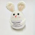thumbnail image 2 of Handmade Crochet Toy Crochet Toy Positive Crocheted Frog with Encouraging Card Handmade Funny Knitting Rabbit Pig Owl Toy Perfect Gift for Kids Adults, 2 of 8