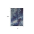 thumbnail image 3 of 8' X 10' Blue Purple And Ivory Abstract Power Loom Stain Resistant Area Rug, 3 of 10