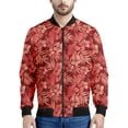 thumbnail image 3 of Chaqueta con cremallera y estampado de flores hawaianas para hombre, sudadera con estampado de plantas tropicales en 3D, sudaderas estilo bomber, abrigos de manga larga de gran tamaño, 3 of 5
