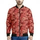 thumbnail image 3 of Chaqueta con cremallera y estampado de flores hawaianas para hombre, sudadera con estampado de plantas tropicales en 3D, sudaderas estilo bomber, abrigos de manga larga de gran tamaño, 3 of 5