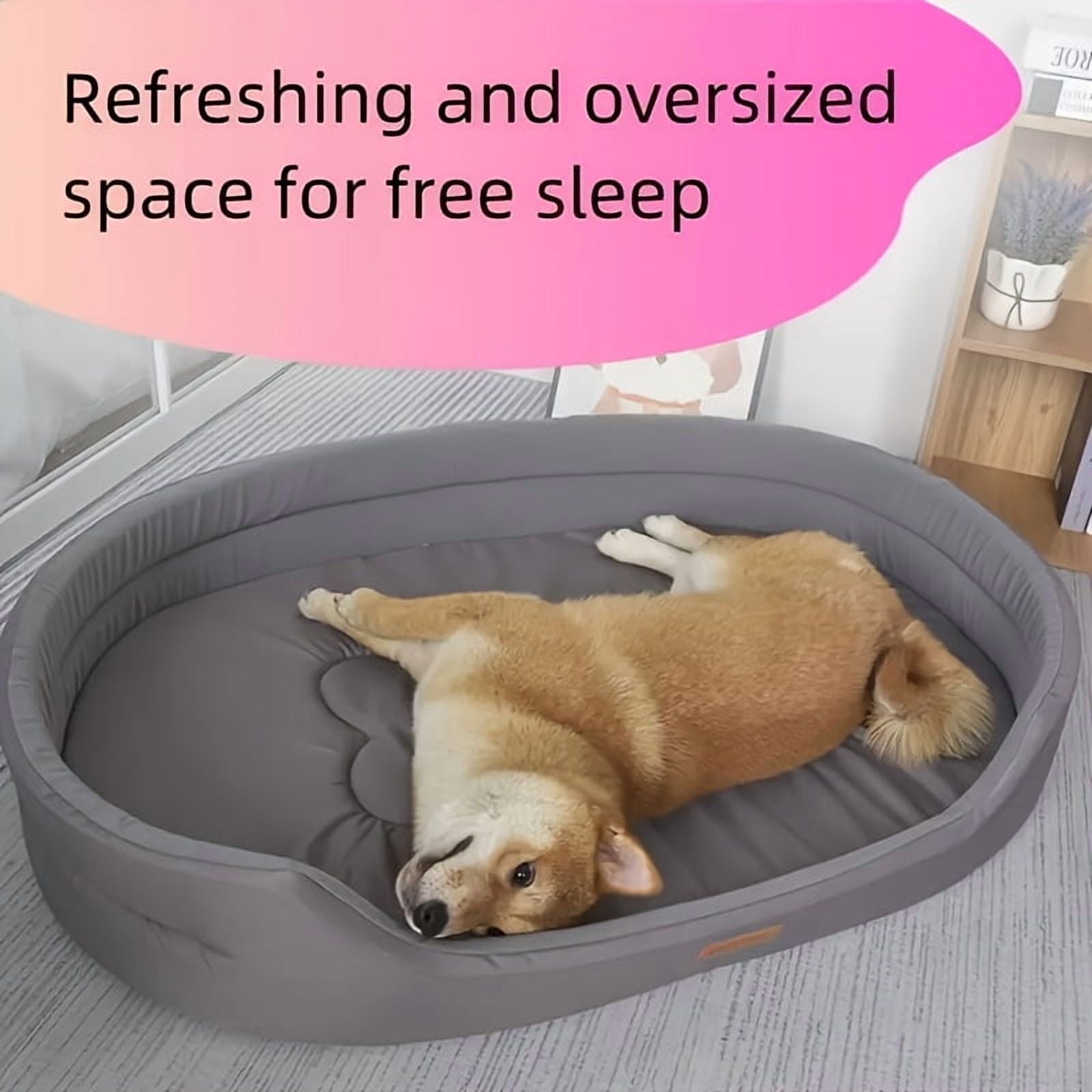 Extra Large Orthopedic Dog Bed - Plush Removable Washable Cover, 4 Seasons Cooling Support For Large Breed Dogs, Kennel Crate Pad Pet Sofa Mat