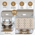 thumbnail image 6 of Boho Geometric Window Privacy Film, Retro Rustic Chic Ethnic Abstract Patterned Static Cling UV Sun Blocking Tint Film Heat Control Windows Films for Bedroom Bathroom, Window Stickers 17.7"x39.3", 6 of 8