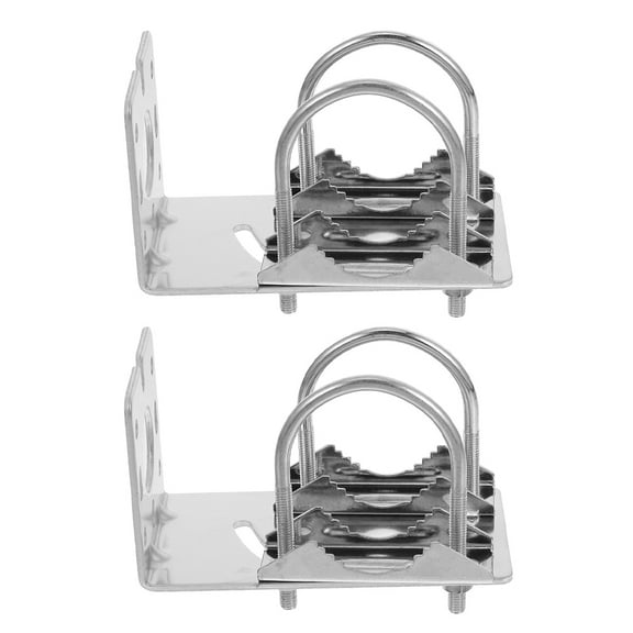 MRLESS 2pcs Outdoor Antenna Mounting Pole Rack Aluminum Alloy Antenna Mount Bracket Pole Mount For Antennas Roof Mounting Brackets