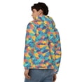 thumbnail image 4 of Goofa Colorful Fish 1 Pattern Mens Full-zip Hoodie, Zip-up Pullover Hooded Sweatshirt, Kangaroo Pocket Hoodie Ideal for Daily Wear, Travel, and Home-Medium, 4 of 5