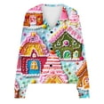 thumbnail image 5 of Puntoco Chaqueta Informal Con Botones Y Estampado Navideño Para Mujer, 5 of 5