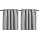thumbnail image 1 of Set of 2 bistro curtains, opaque window curtains, short curtains, rod-through, 1 of 5