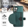 thumbnail image 2 of ELEHOLD Leather Wallet Case For Samsung Galaxy A32 4G,Premium Leather Material with Back Card Holders Magnetic Button Full Body Shockproof Luxury Case,Green, 2 of 6