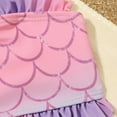 thumbnail image 3 of Girls 3 Piece Long Sleeve Rash Guard Tankini Swimsuit Set Strawberry Print Bathing Suits, 3 of 4