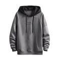thumbnail image 3 of MHFRRA Sudadera Deportiva Informal con Capucha y Estampado de Letras para Hombre, Estilo Otoño E Invierno Gris, 3 of 3