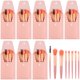 thumbnail image 2 of 8 juegos de brochas de maquillaje de viaje, bolsa para brochas de maquillaje con 8 brochas, regalo de dama de honor, brocha de maquillaje de fibra sintética, juego de brochas para base, rubor y sombra, 2 of 6