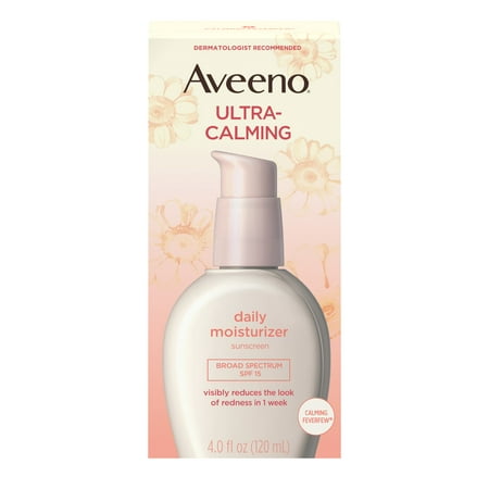 Aveeno Ultra-Calming Daily Face Moisturizer with Sunscreen, SPF 15, 4 fl oz