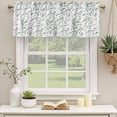 thumbnail image 2 of 2 Pack Valances for Window, Green Grey Botanical Short Curtains for Kitchen Bedroom Living Room, Spring Floral Summer Farmhouse Rod Pocket Small Window Treatment Valance Drapes 42 x 12 Inch, 2 of 8