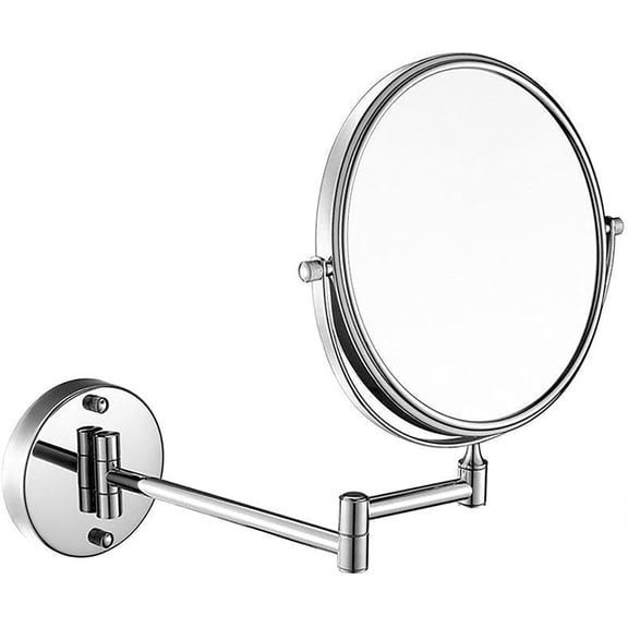 Wall Mirror, Double-Sided Cone Mirror, 10x Expandable Mirror, Wall-Mounted Makeup Mirror, Folding Mirror, 360 Degree Rotating Bathroom Bathroom Mirror