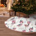 thumbnail image 4 of Salouo Flamingos Tribal Christmas Tree Skirt 48" Farmhouse Christmas Decorations Snowman Xmas Tree Skirt Tree Mat for Holiday Party Decor, 4 of 8