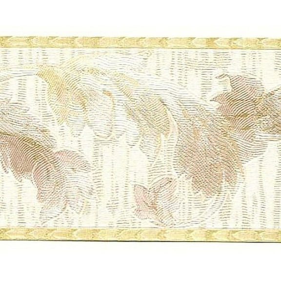 879098 Satin Leaf Scroll Wallpaper Border 963b61691