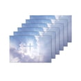 thumbnail image 4 of MKHERT Christian Cross Appears Bright in The Sky Placemats Table Mats for Dining Room Kitchen Table Decoration 12x18 inch,Set of 6, 4 of 4