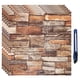 thumbnail image 1 of Paneles de pared 3D Unique Bargains 30 piezas de ladrillo espuma autoadhesivo marrón, 1 of 7